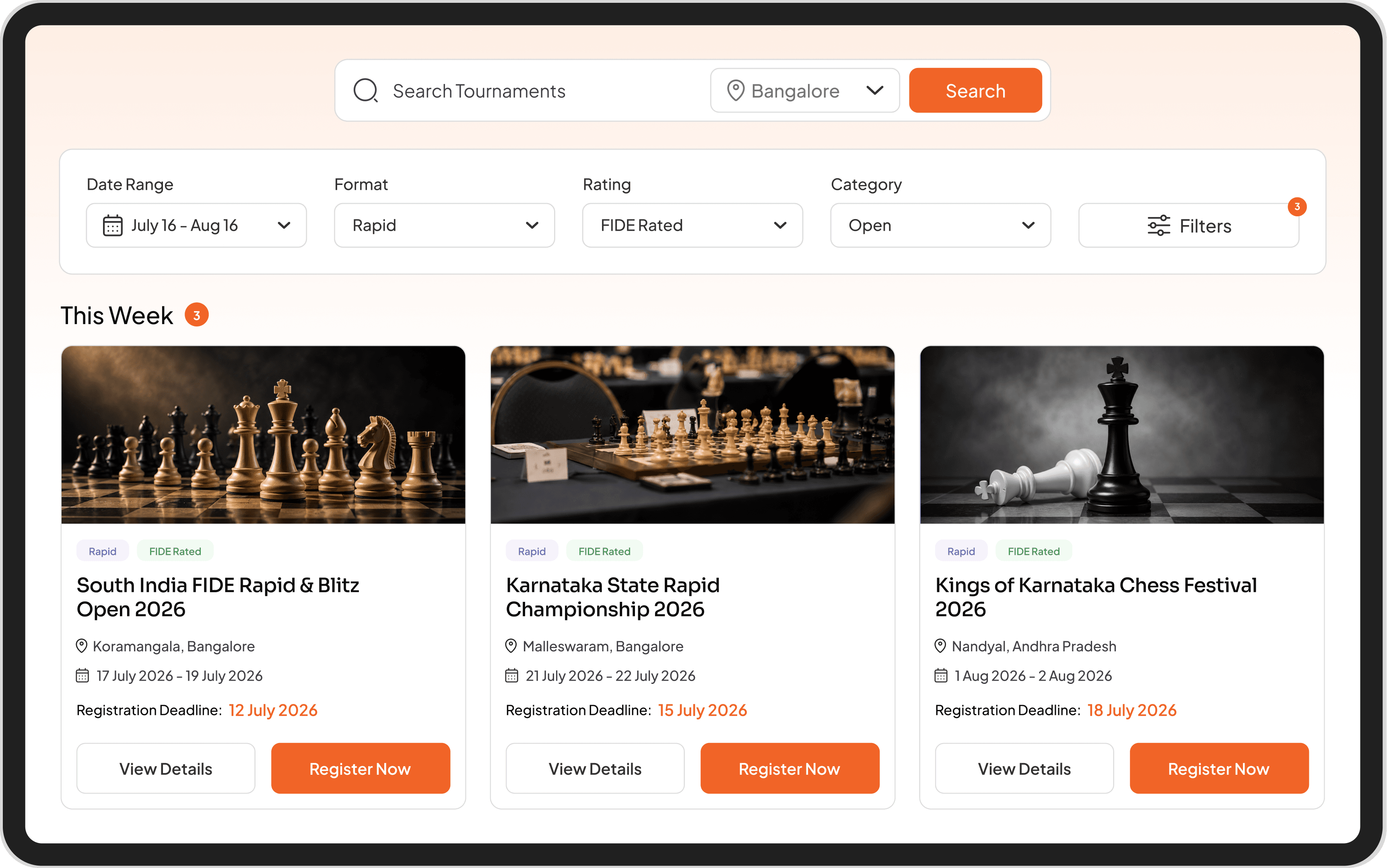 Tournament Finder